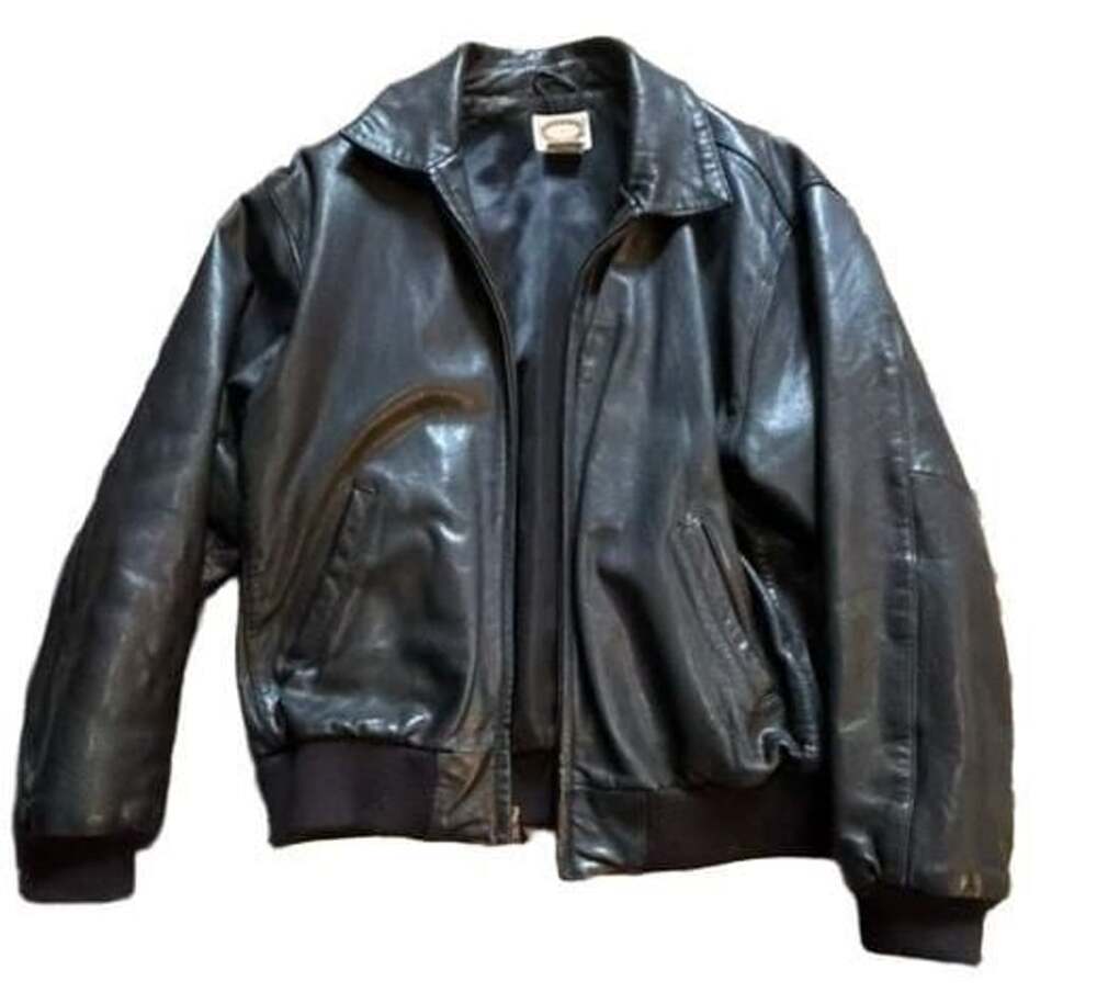Banana Republic Leather Bomber Jacket Black Leather Vintage
